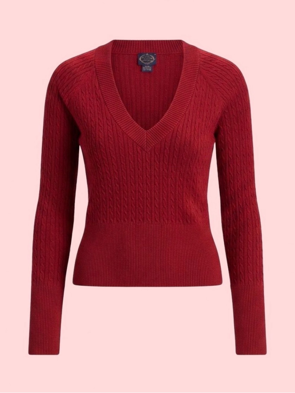 🍂 Polo Jeans Co. Cable Knit V-Neck Sweater — Preppy Staple 🖤 Sz L